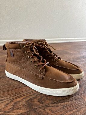 Polo Ralph Lauren Travis/Tedd Chukka Boots Brown Leather High Top Sneaker 11D